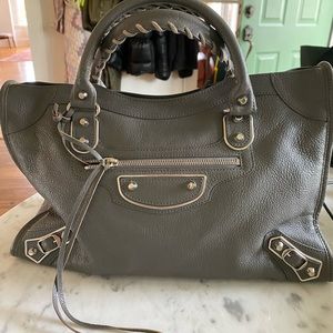 Balenciaga Grey City Bag NWT